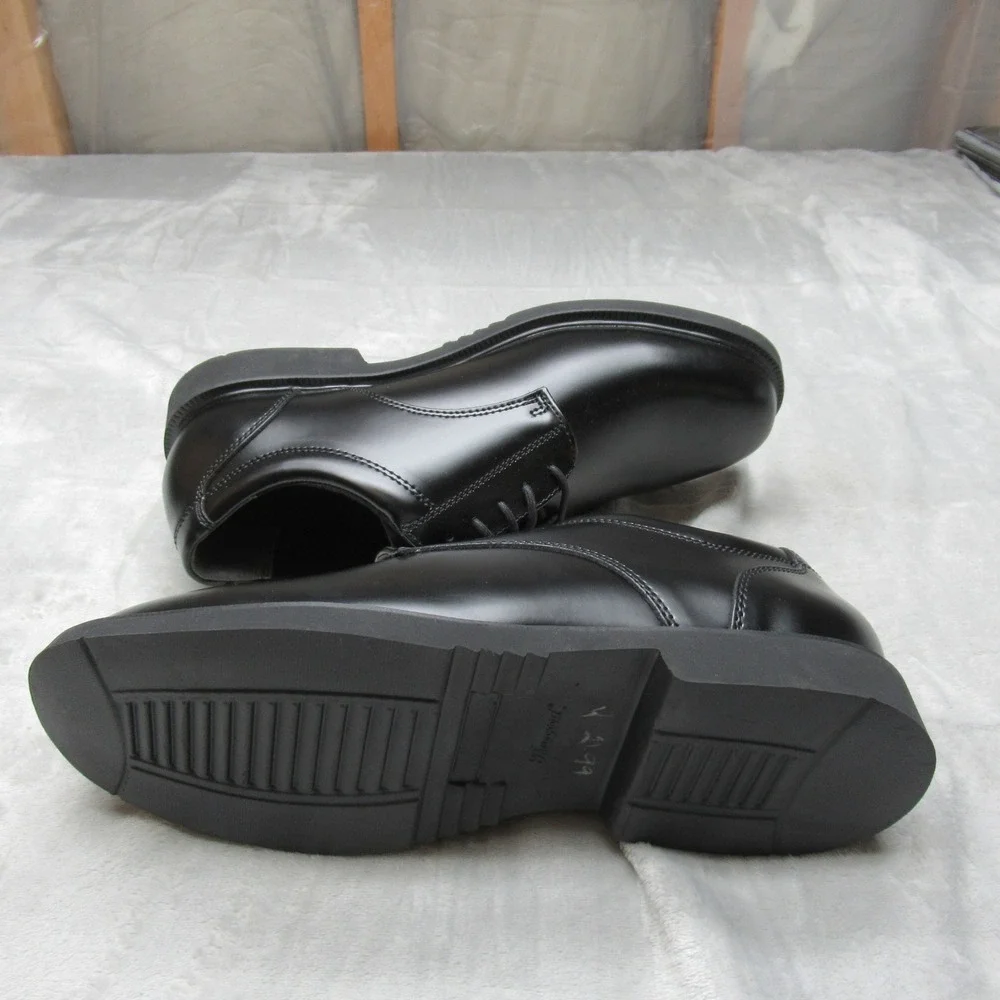 Thorogood Mens Shoes 11M Black Oxford Slip Resistant Leather Lace High Shine NEW
